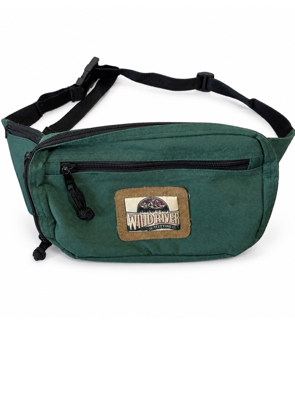 Vintage WindRiver Green Canvas Fanny Pack Waist Bag 90s Hiking Travel Unisex